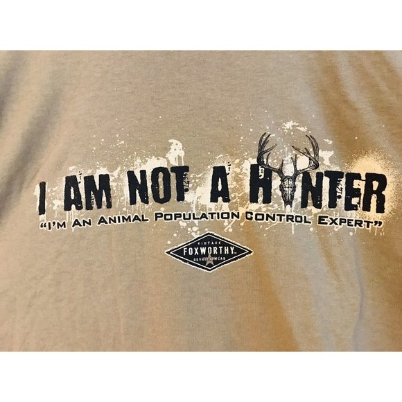 I Am Not A Hunter Animal Population Expert Jeff Foxworthy Redneck Wear Shirt XL - Picture 2 of 4